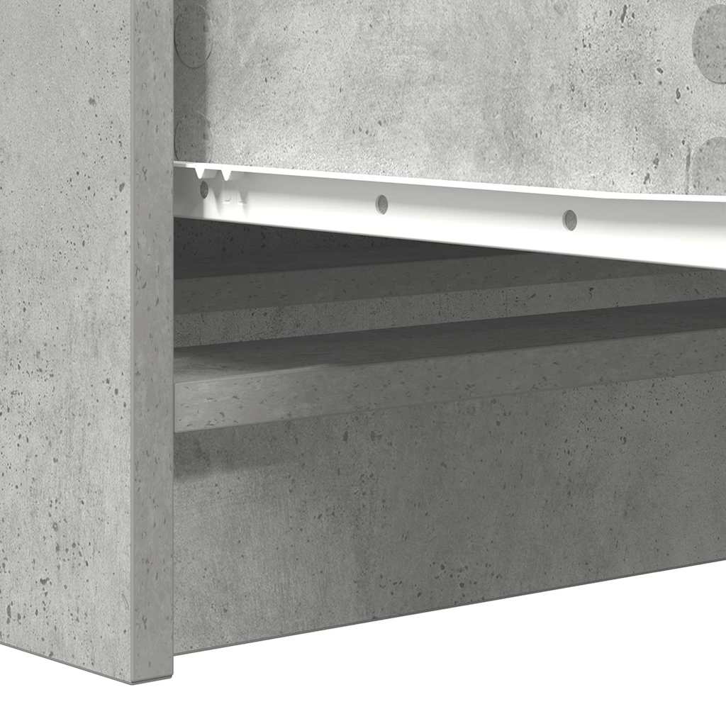 betonszürke szerelt fa tálalószekrény 100x35x76 cm