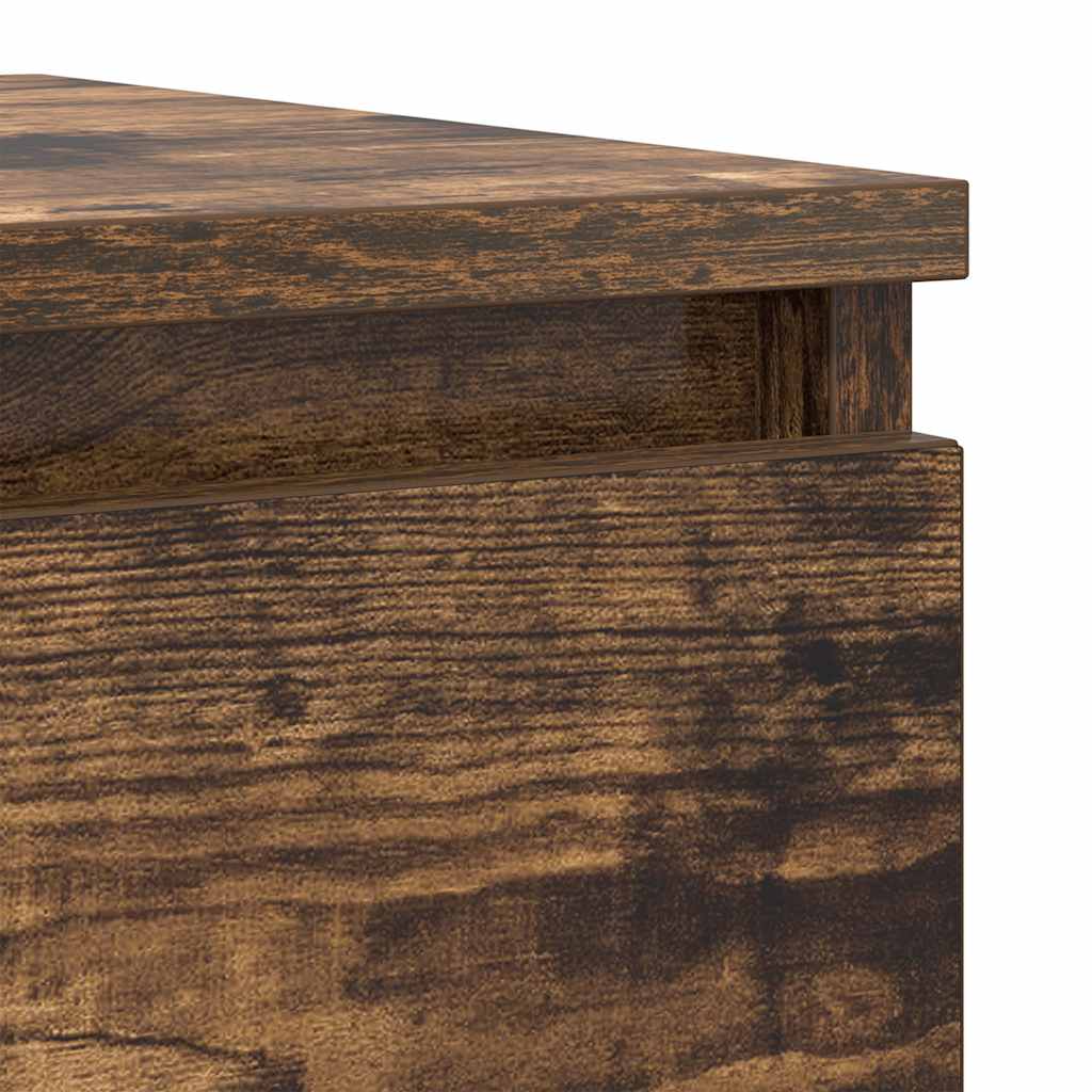 sonoma tölgy színű szerelt fa tálalószekrény 100x35x76 cm
