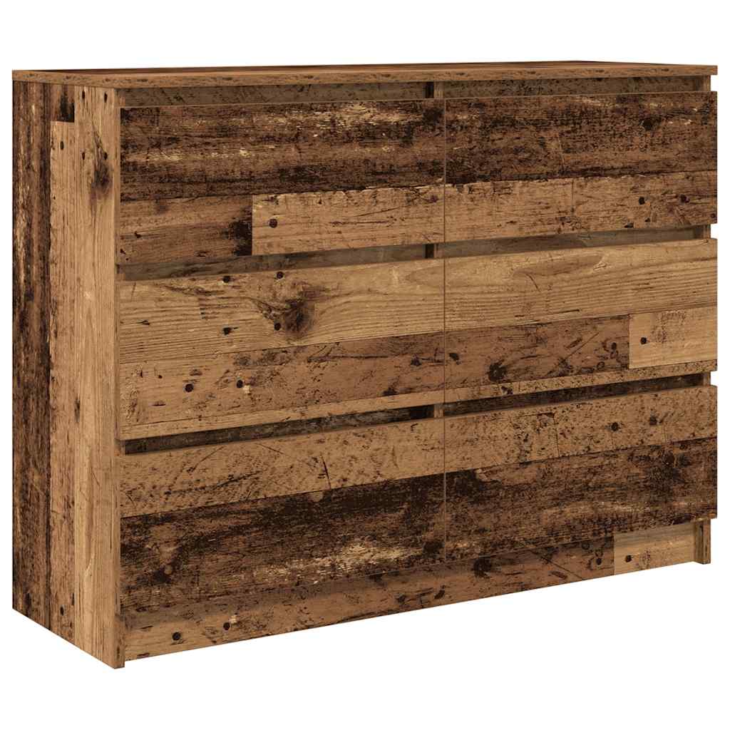 antik fa szerelt fa tálalószekrény 100x35x76 cm