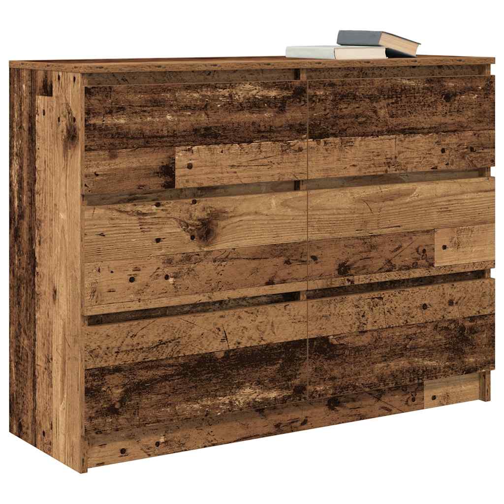 antik fa szerelt fa tálalószekrény 100x35x76 cm