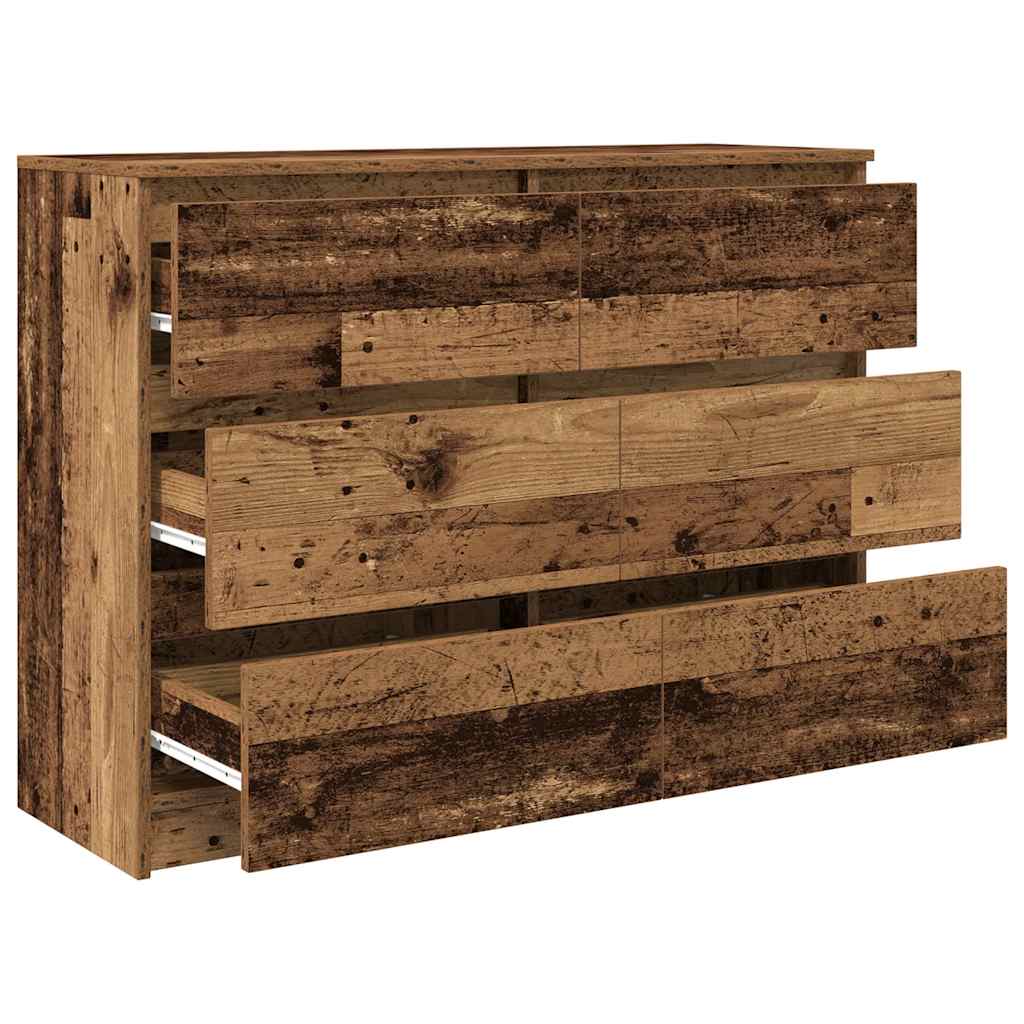 antik fa szerelt fa tálalószekrény 100x35x76 cm