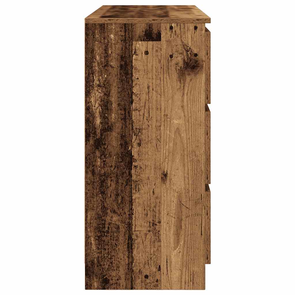 antik fa szerelt fa tálalószekrény 100x35x76 cm