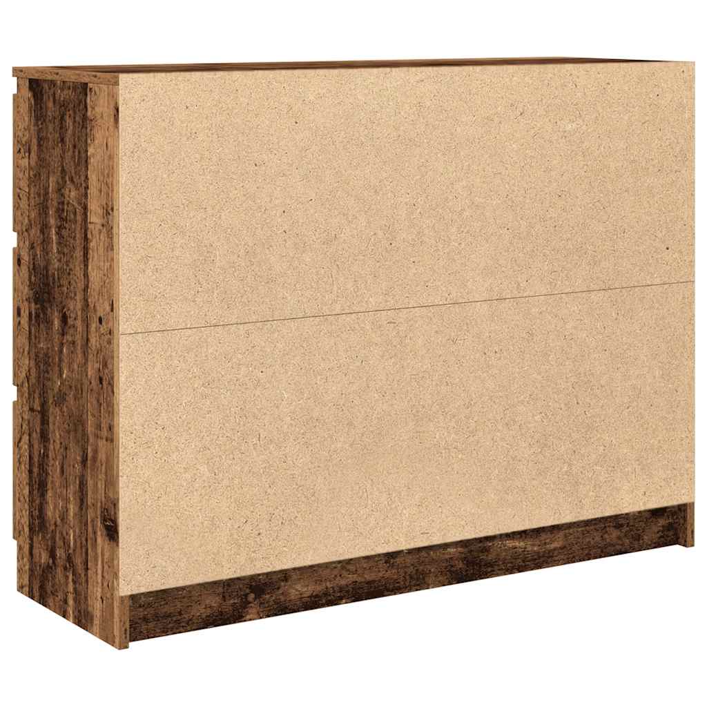 antik fa szerelt fa tálalószekrény 100x35x76 cm