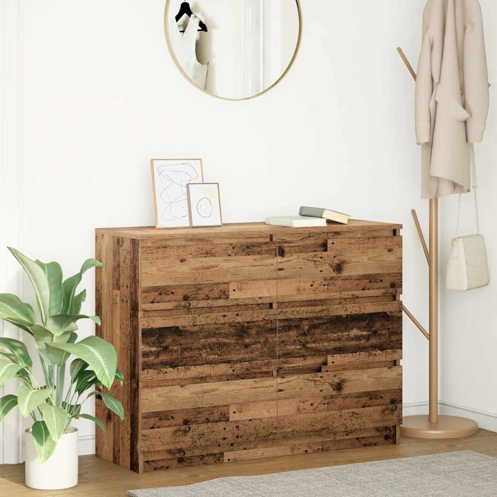 antik fa szerelt fa tálalószekrény 100x35x76 cm
