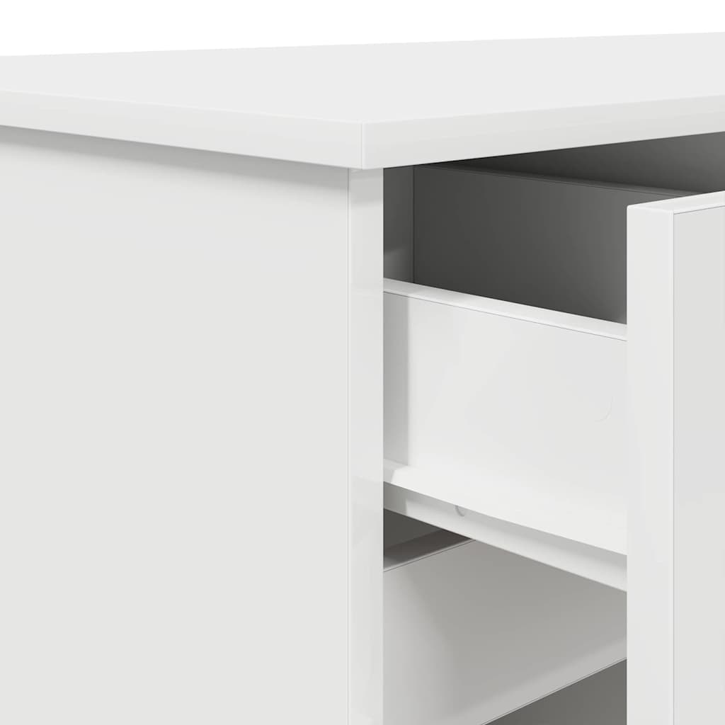 Asztal Fehér Szerelt fa 140 x 49 x 76 cm