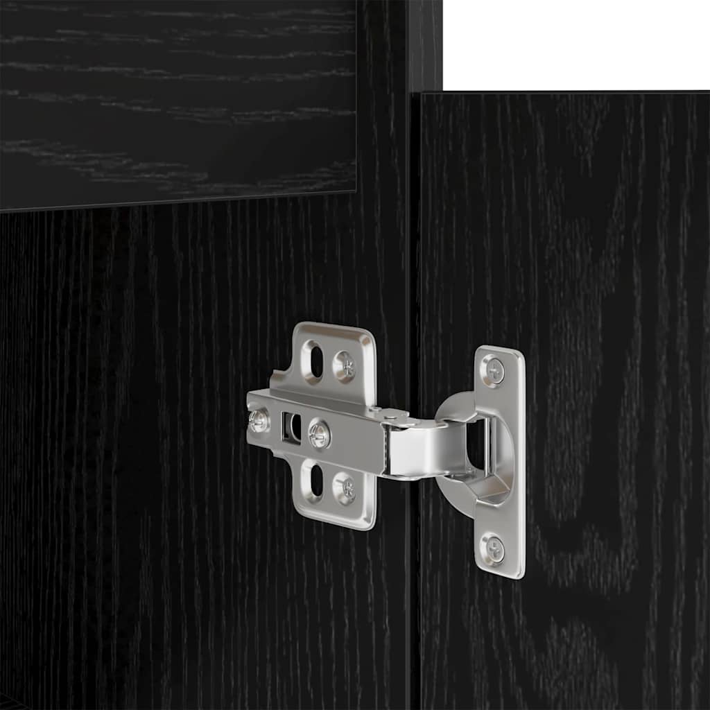 Asztal fiókkal polcokkal Musta tammi 140 x 49 x 76 cm Faanyag