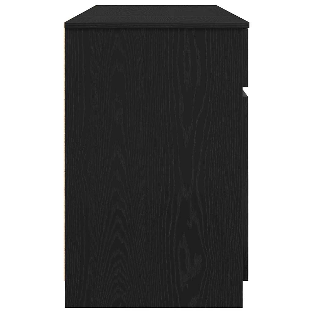 Asztal fiókkal polcokkal Musta tammi 140 x 49 x 76 cm Faanyag
