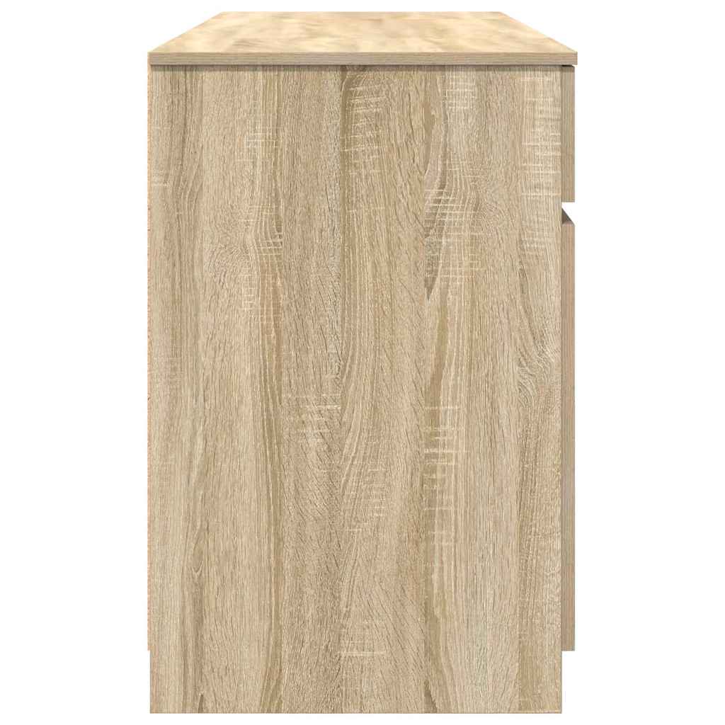 Asztal fiókkal polcokkal sonoma tölgy 140 x 49 x 76 cm Faanyag