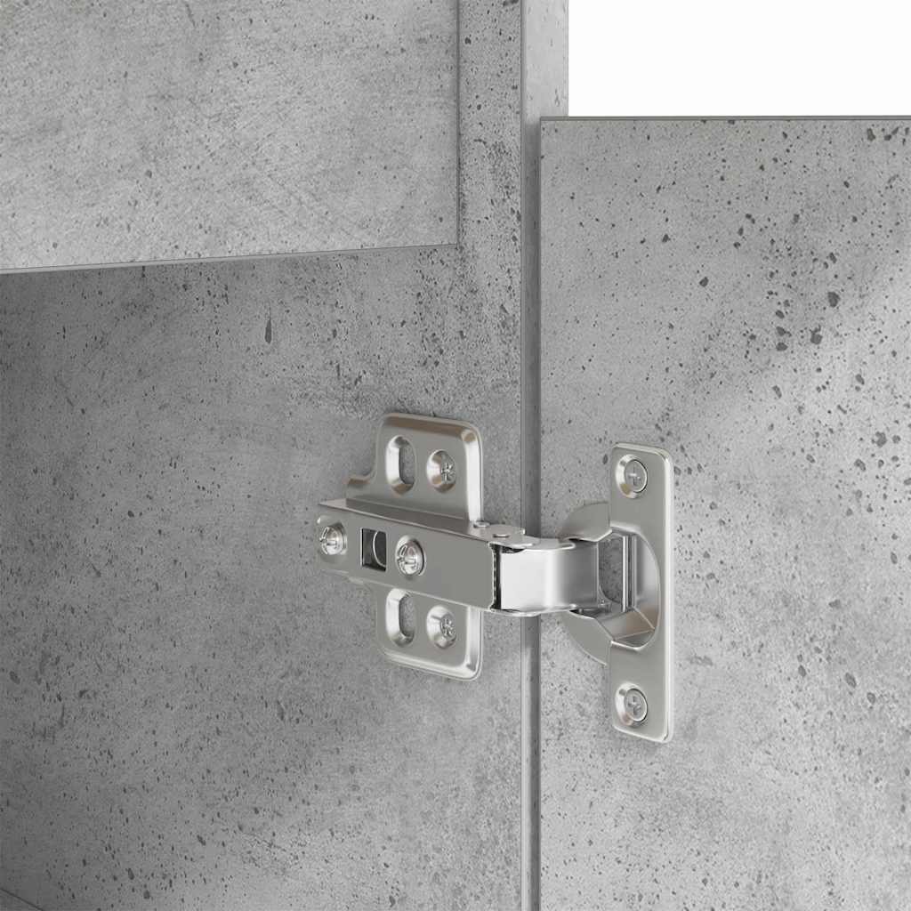 Asztal fiókkal polcokkal Beton szürke 140 x 49 x 76 cm Faanyag