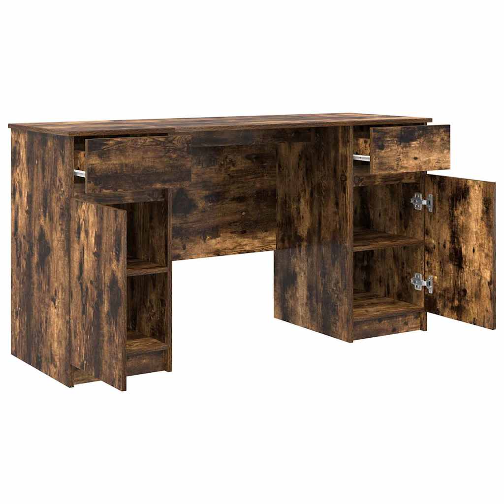 Asztal Füstölt tölgy Szerelt fa 140 x 49 x 76 cm