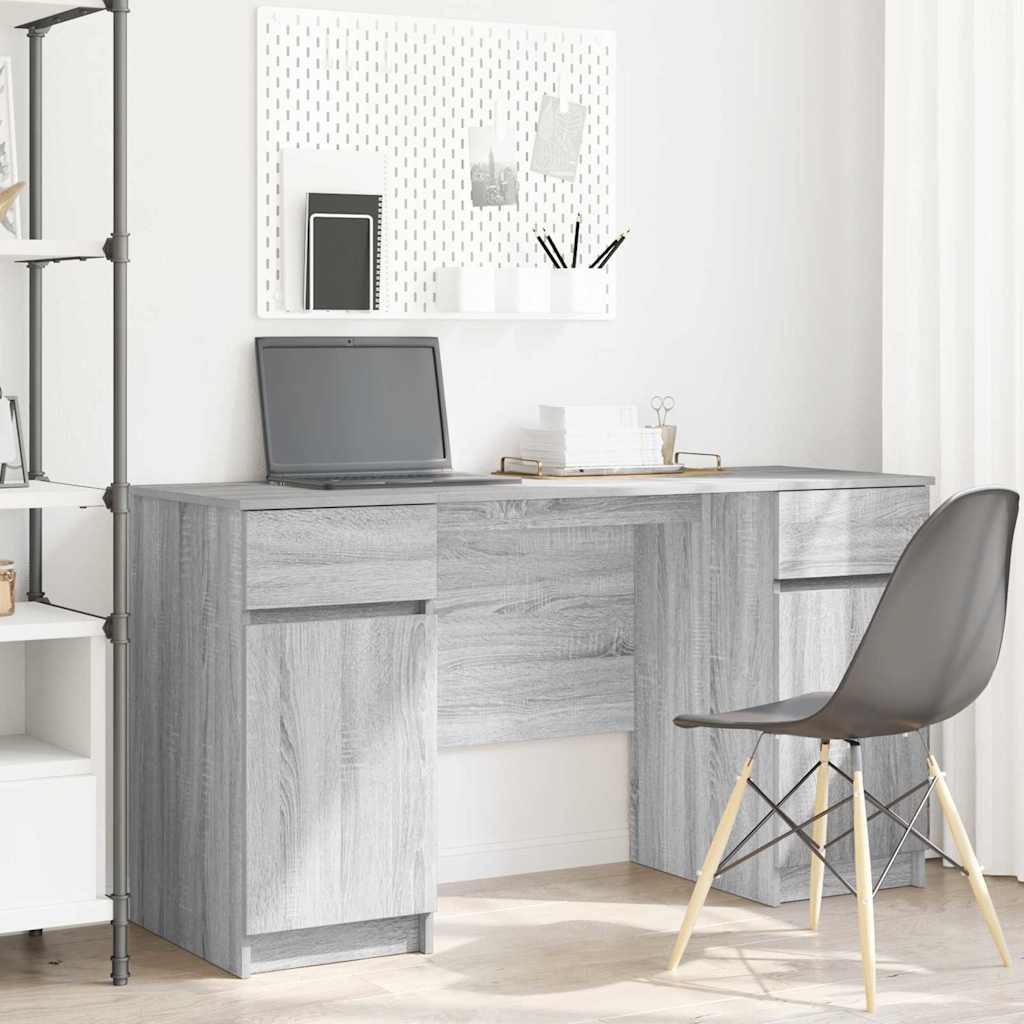 Asztal Szürke sonoma Szerelt fa 140 x 49 x 76 cm