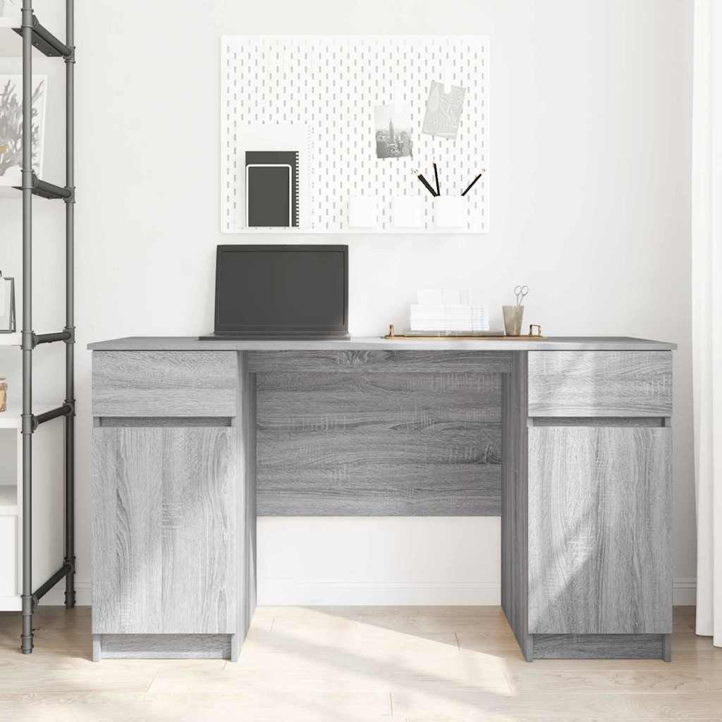 Asztal Szürke sonoma Szerelt fa 140 x 49 x 76 cm