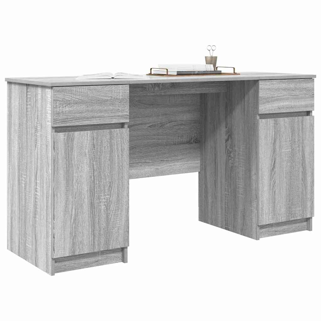 Asztal Szürke sonoma Szerelt fa 140 x 49 x 76 cm