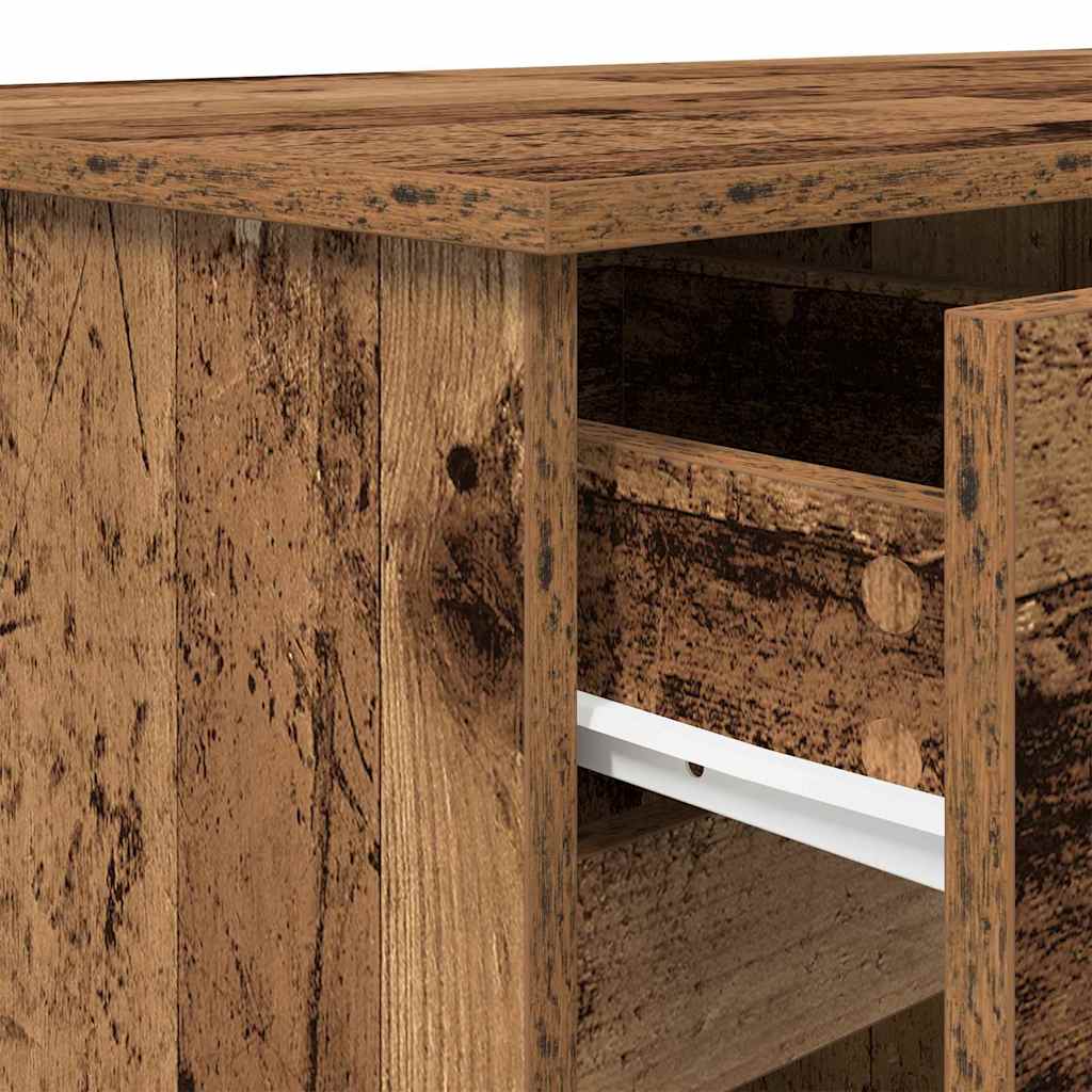 Asztal fiókkal polcokkal Régi fa 140 x 49 x 76 cm Faanyag