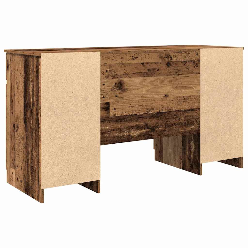 Asztal fiókkal polcokkal Régi fa 140 x 49 x 76 cm Faanyag