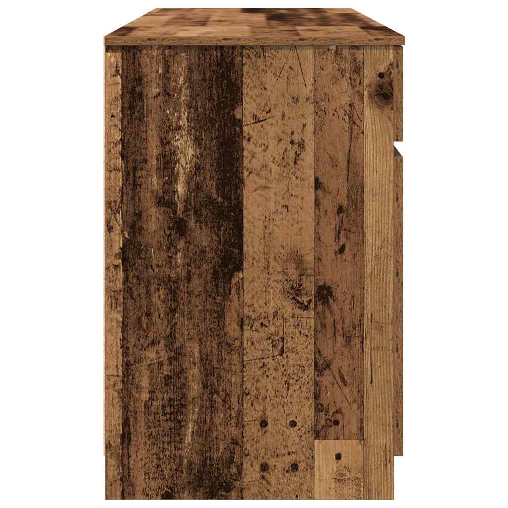 Asztal fiókkal polcokkal Régi fa 140 x 49 x 76 cm Faanyag