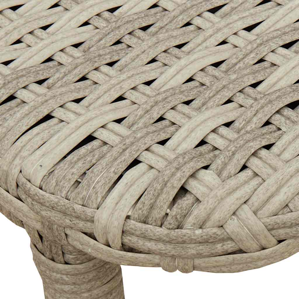 világosszürke polyrattan összecsukható kerti asztal 90x51x75 cm