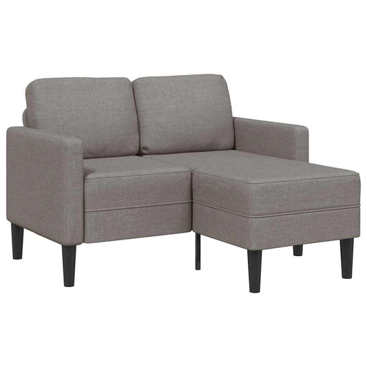 tópszínű anyagból 2 üléses kanapé L-alakú kanapéval 125 cm