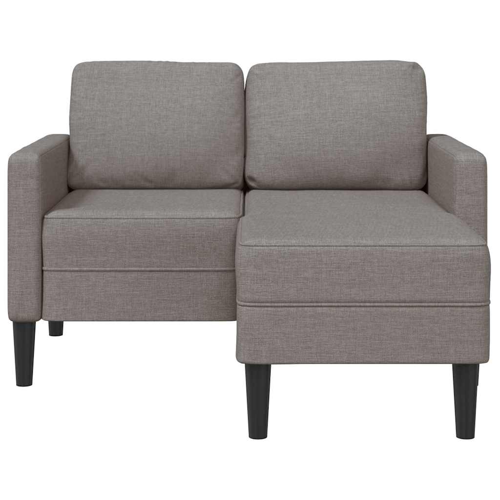 tópszínű anyagból 2 üléses kanapé L-alakú kanapéval 125 cm