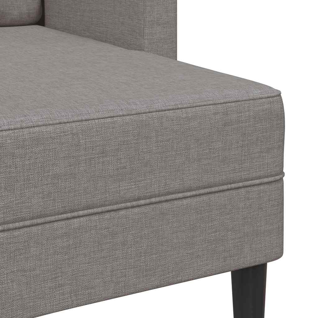 tópszínű anyagból 2 üléses kanapé L-alakú kanapéval 125 cm