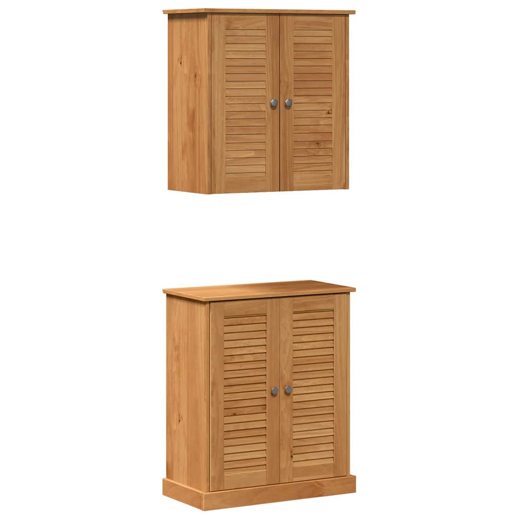 Fürdőszoba bútor szett polcokkal VIGO 2 pcs Barna és Mézbarna