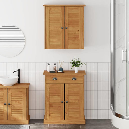 Fürdőszoba bútor szett polcokkal VIGO 2 pcs Barna és Mézbarna