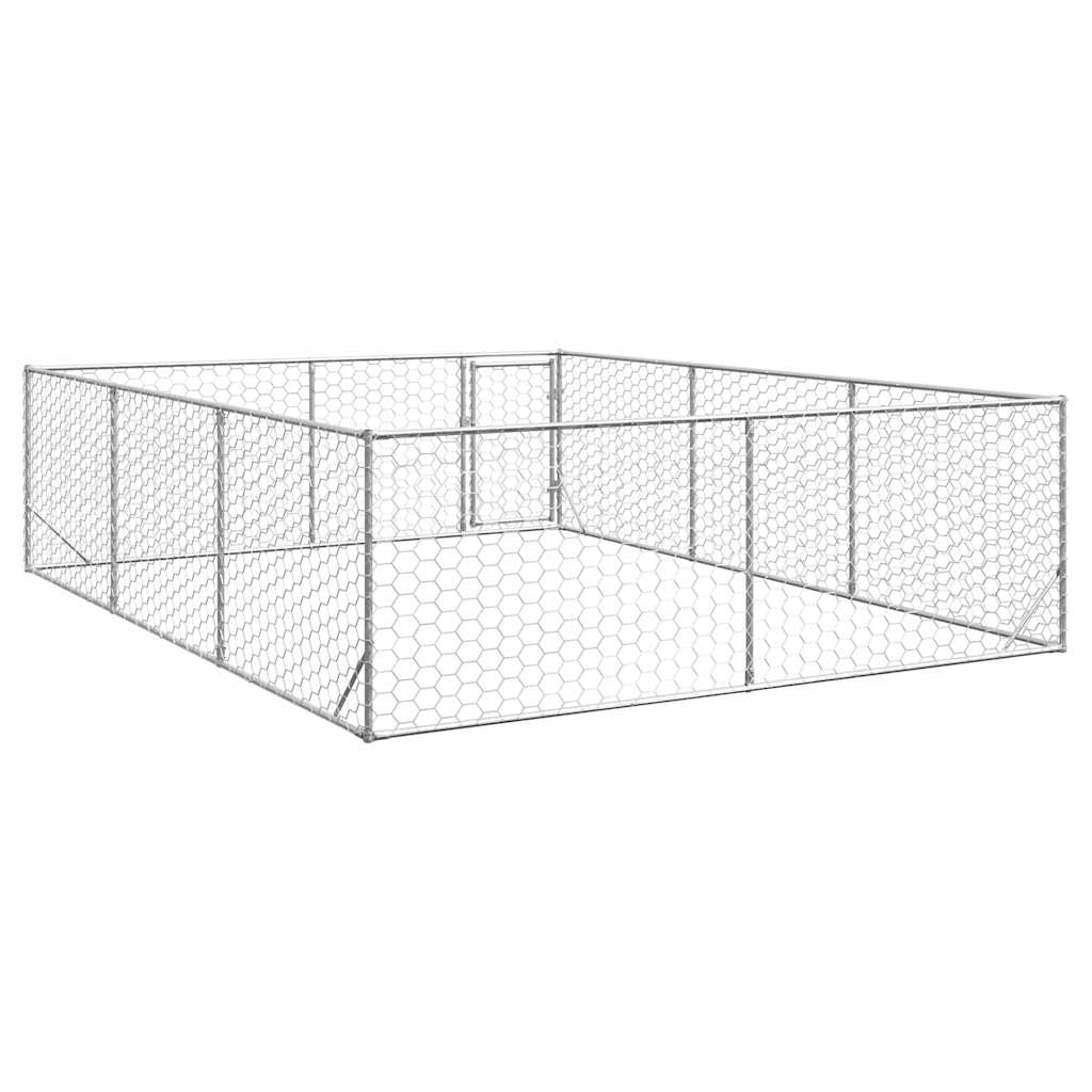 kültéri kutyakennel ajtóval 3x4x1 m horganyzott acélból