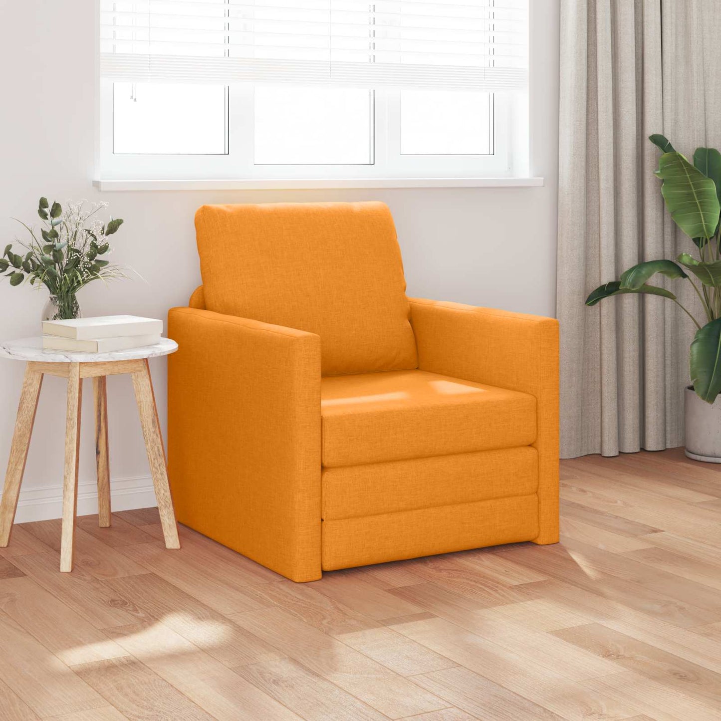 Kanapéágy Sötét sárga 74 x 77 x 81 cm szövet