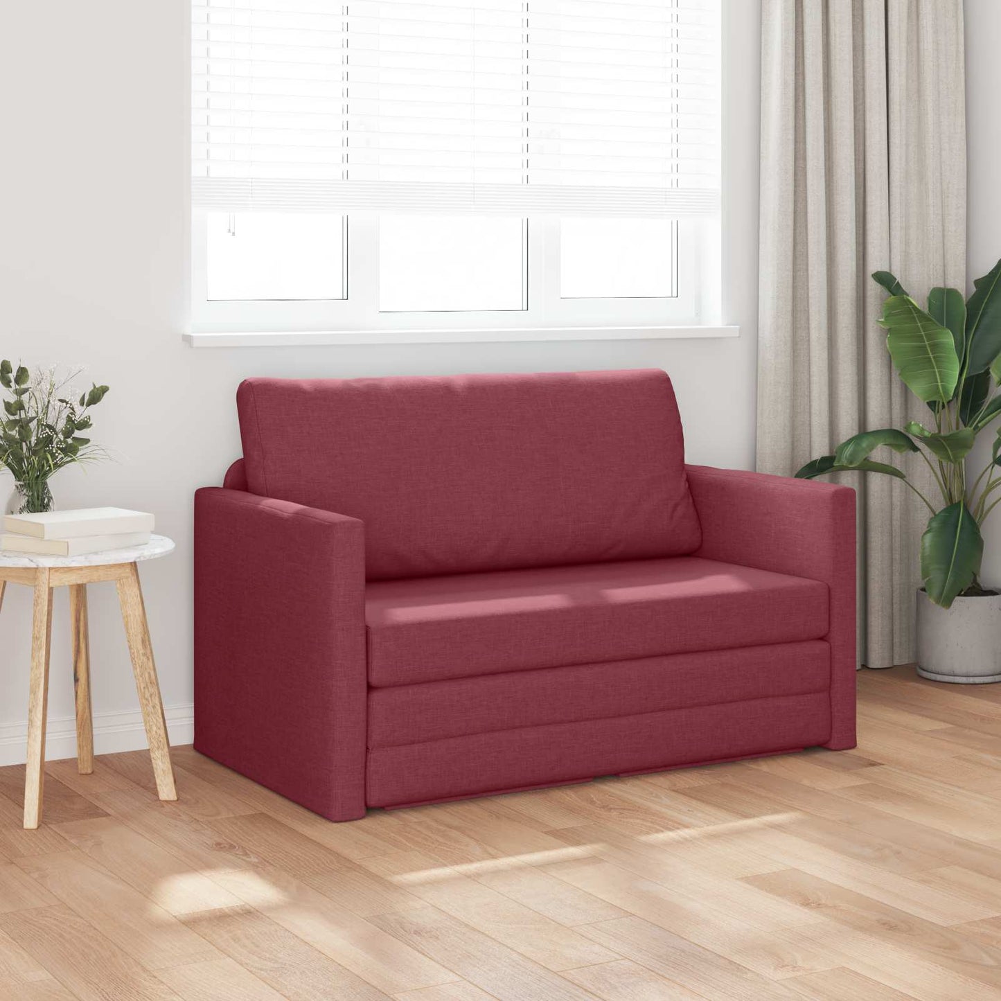 Kanapéágy 110cm Bordó szövet