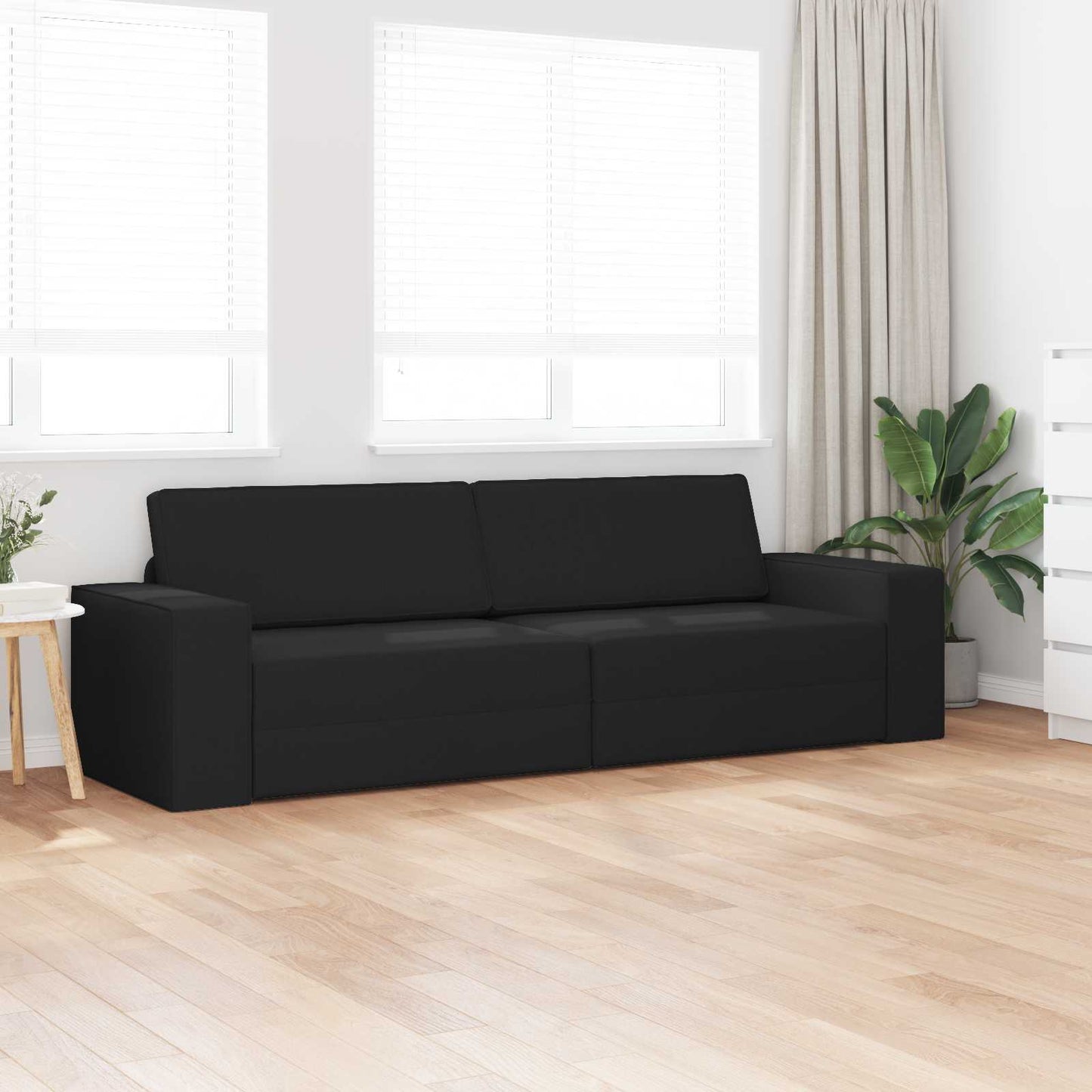 Kanapéágy Fekete 245 x 78 x 77 cm szövet
