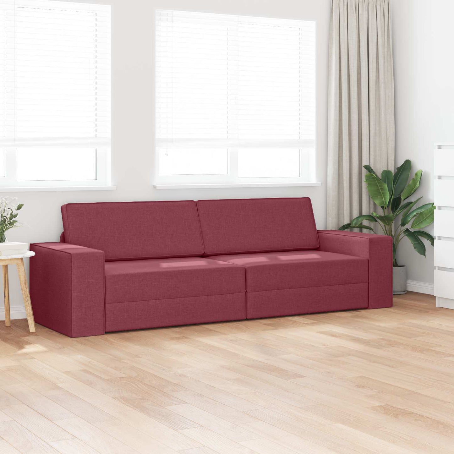 Kanapéágy Bordó 245 x 78 x 77 cm szövet