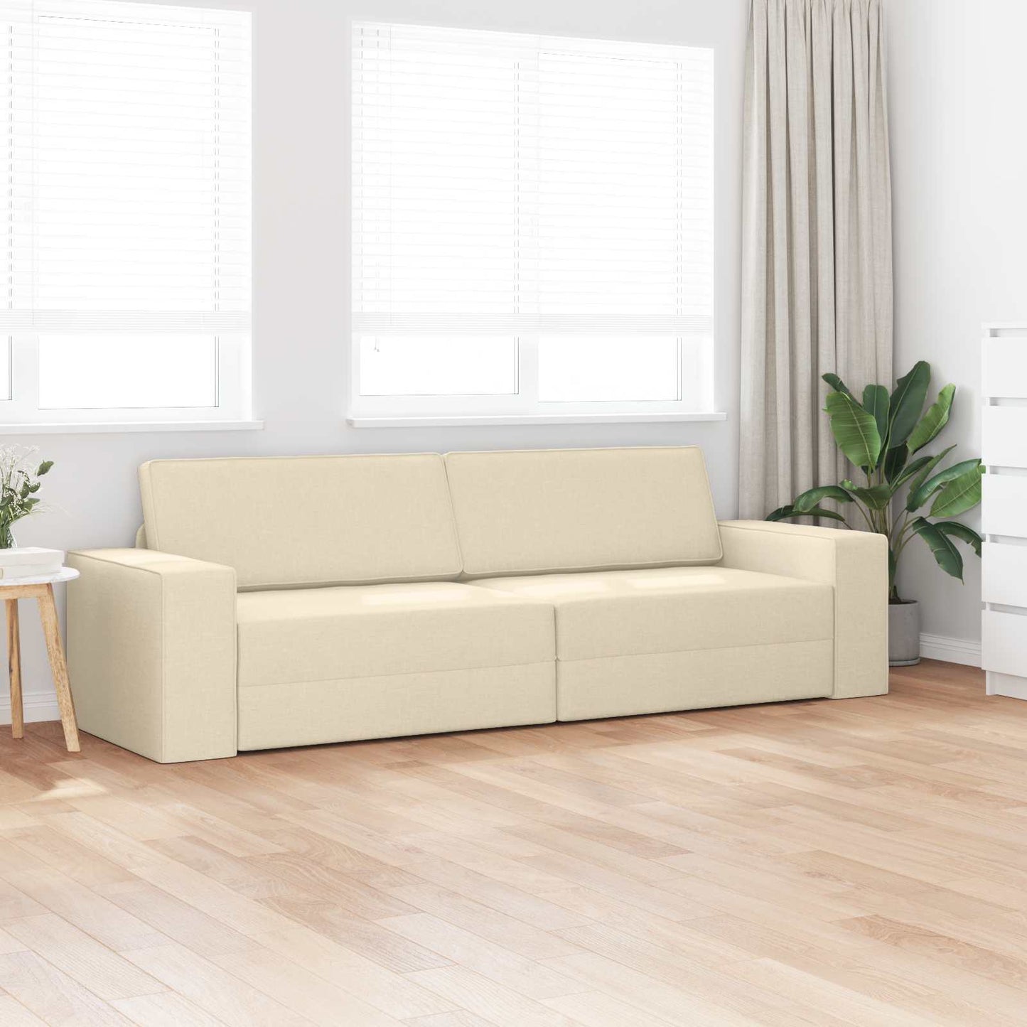 Kanapéágy Krém 245 x 78 x 77 cm szövet