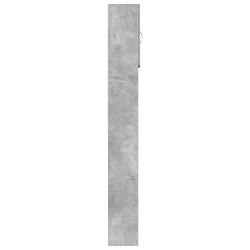 betonszürke szerelt fa mosógépszekrény 64 x 24 x 190 cm