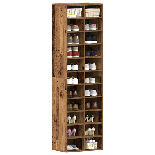 antik fa szerelt fa cipősszekrény 54 x 34 x 183 cm