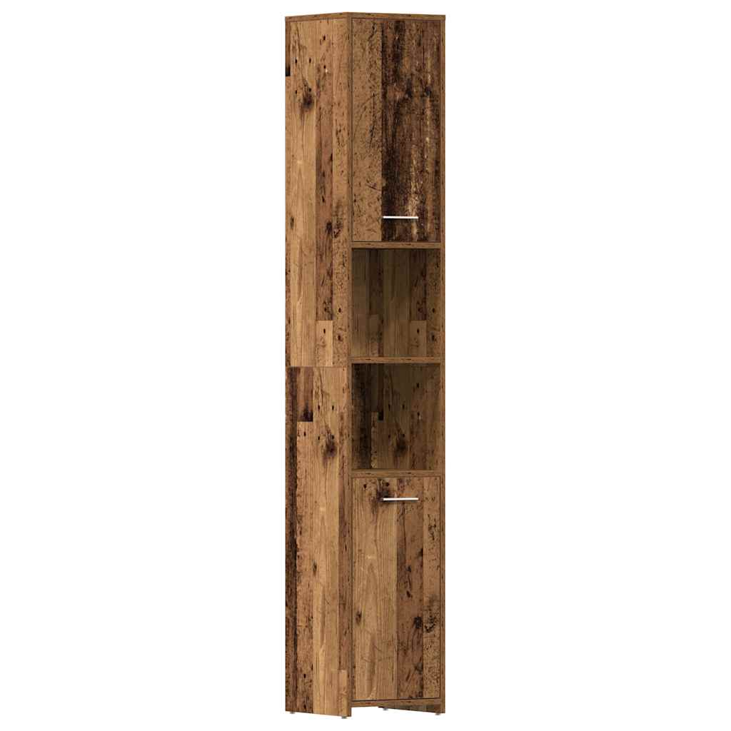 antik fa színű szerelt fa fürdőszobaszekrény 30 x 30 x 183,5 cm