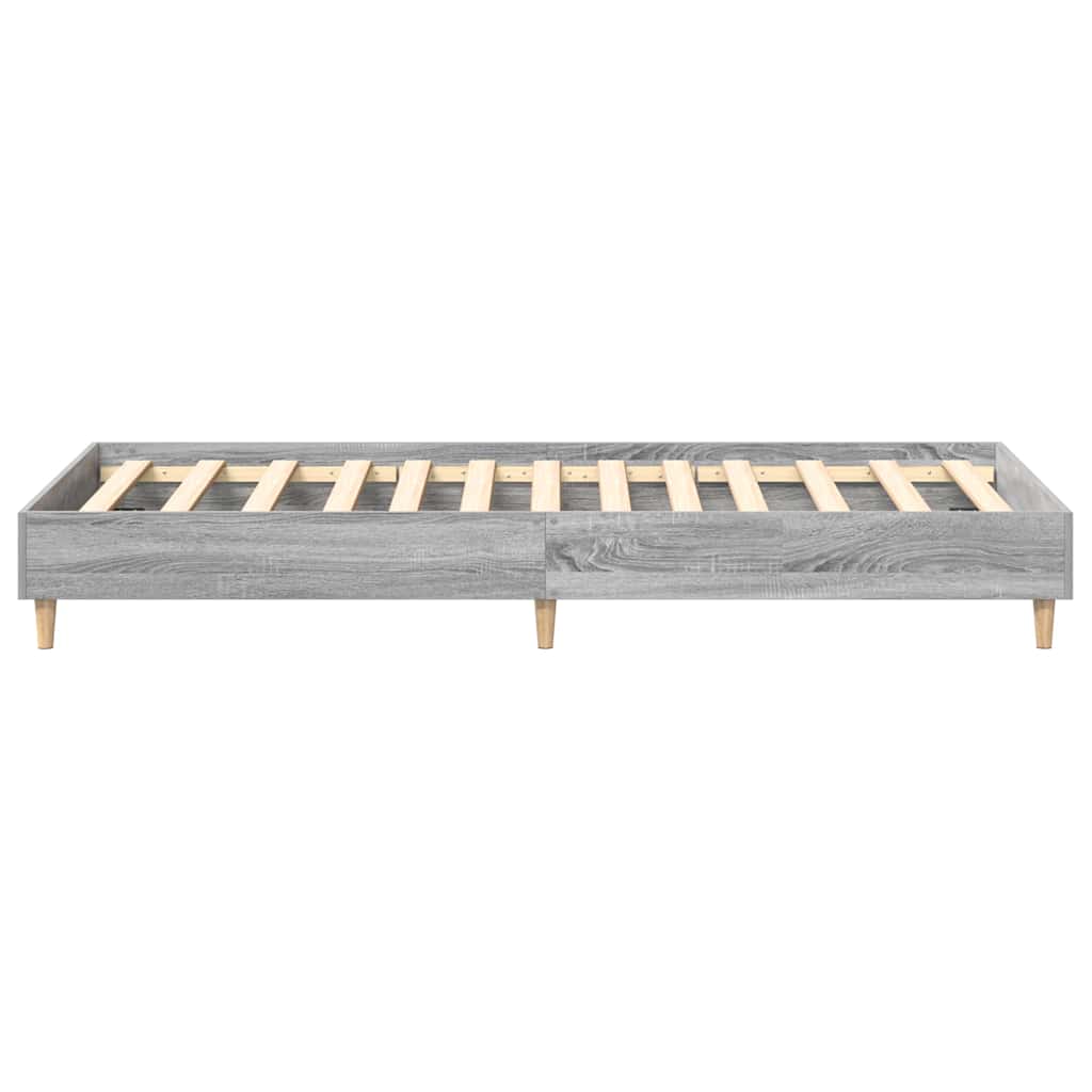 sonoma tölgyszínű szerelt fa ágykeret matrac nélkül 100 x 200cm