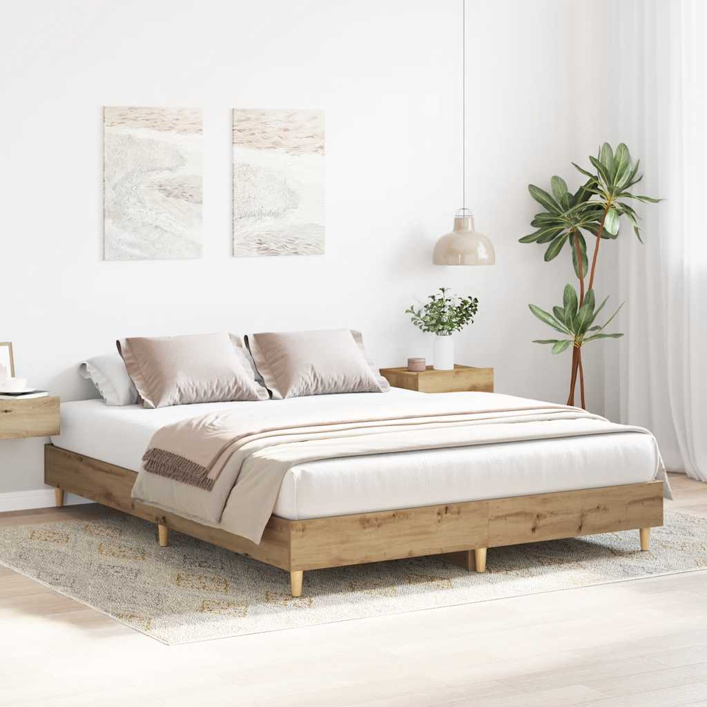 kézműves tölgy szerelt fa ágykeret matrac nélkül 90x200 cm