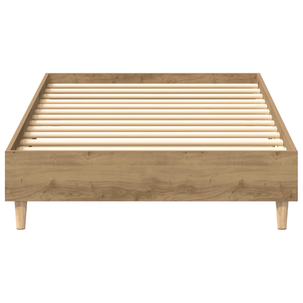 kézműves tölgy szerelt fa ágykeret matrac nélkül 90x200 cm