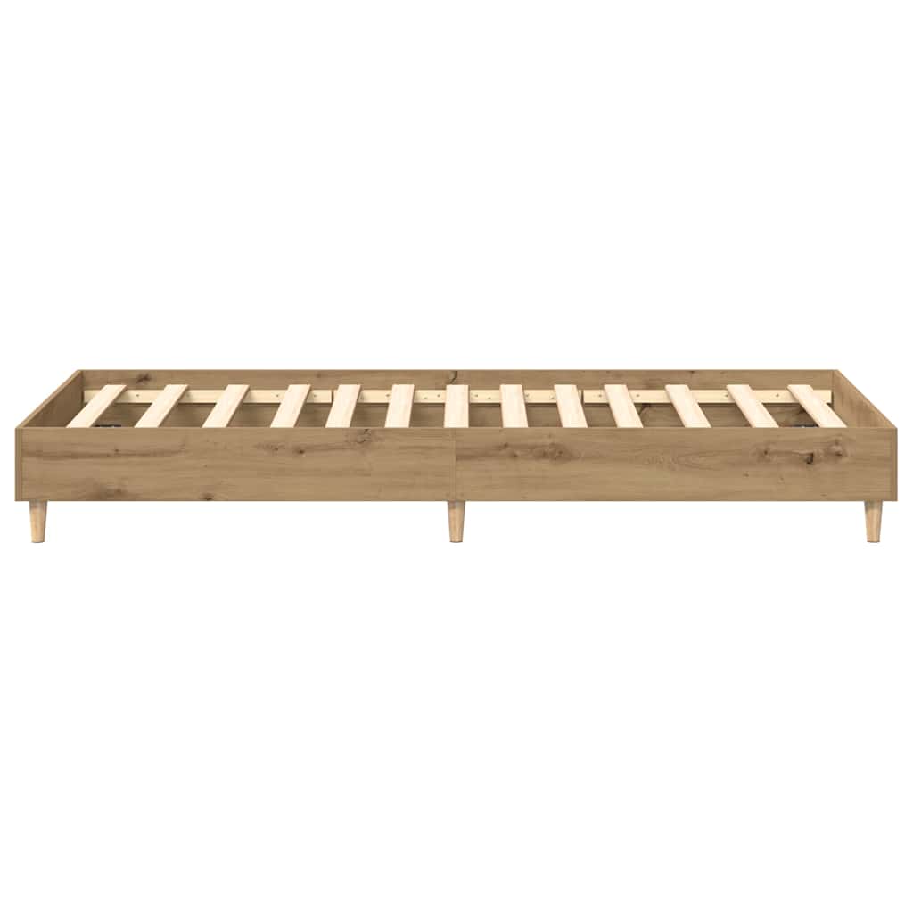 kézműves tölgy szerelt fa ágykeret matrac nélkül 90x200 cm