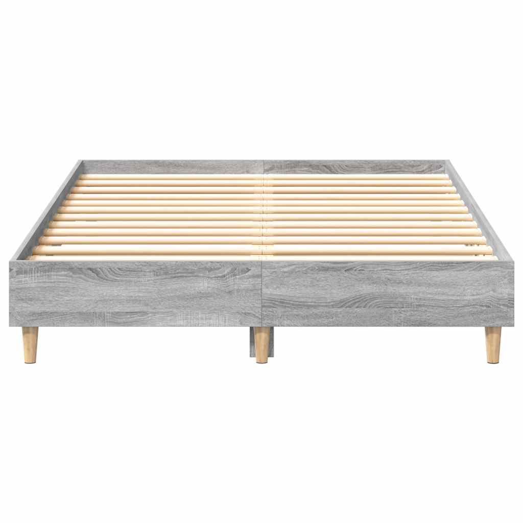 sonoma tölgyszínű szerelt fa ágykeret matrac nélkül 135 x 190cm