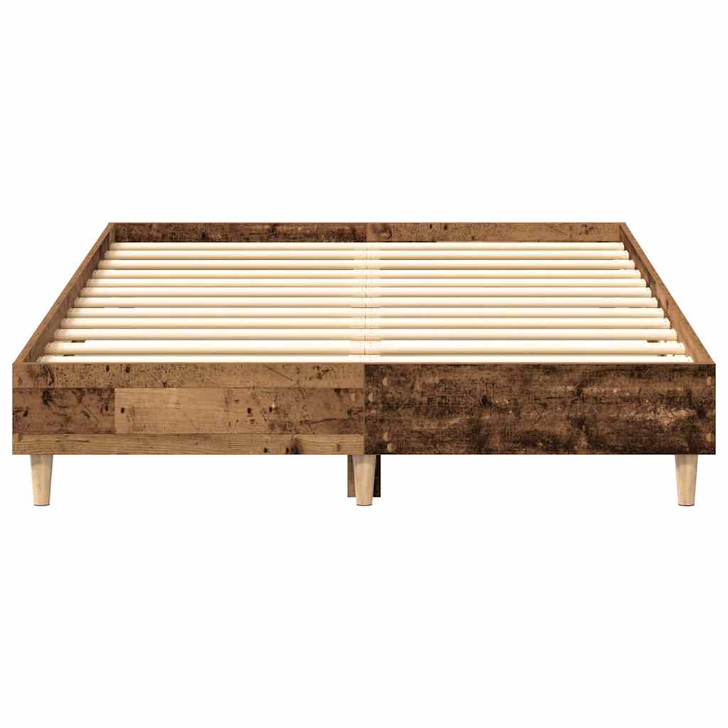 antik fa szerelt fa ágykeret matrac nélkül 135x190 cm