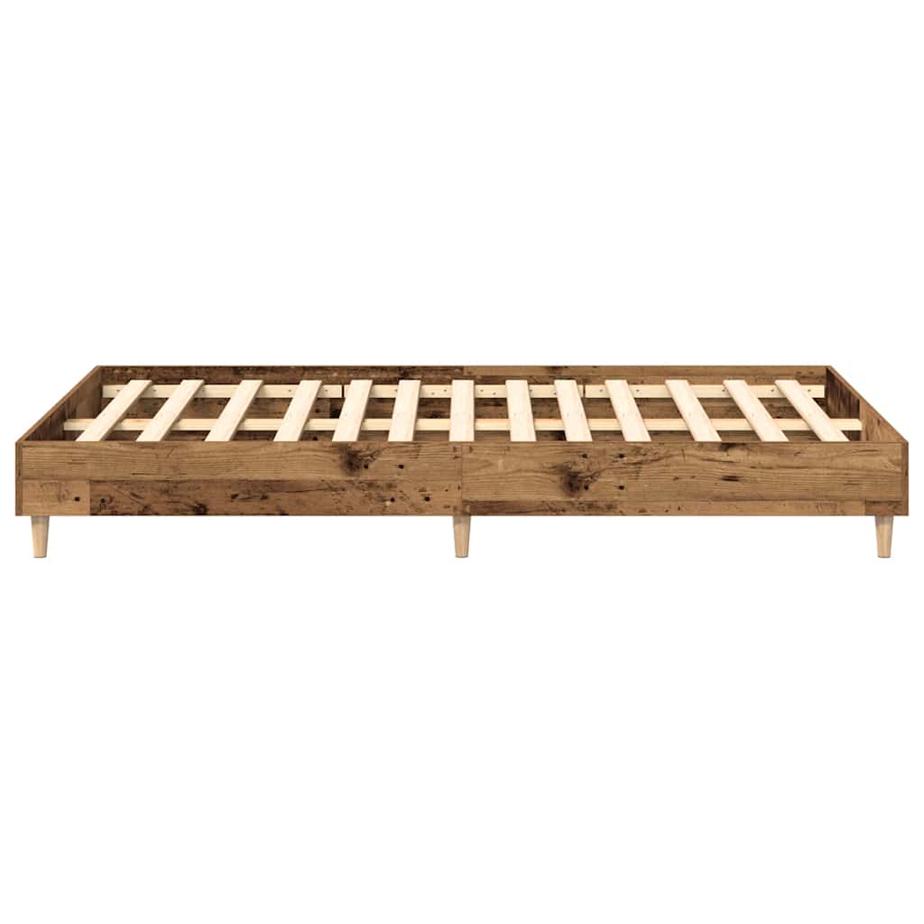 antik fa szerelt fa ágykeret matrac nélkül 135x190 cm