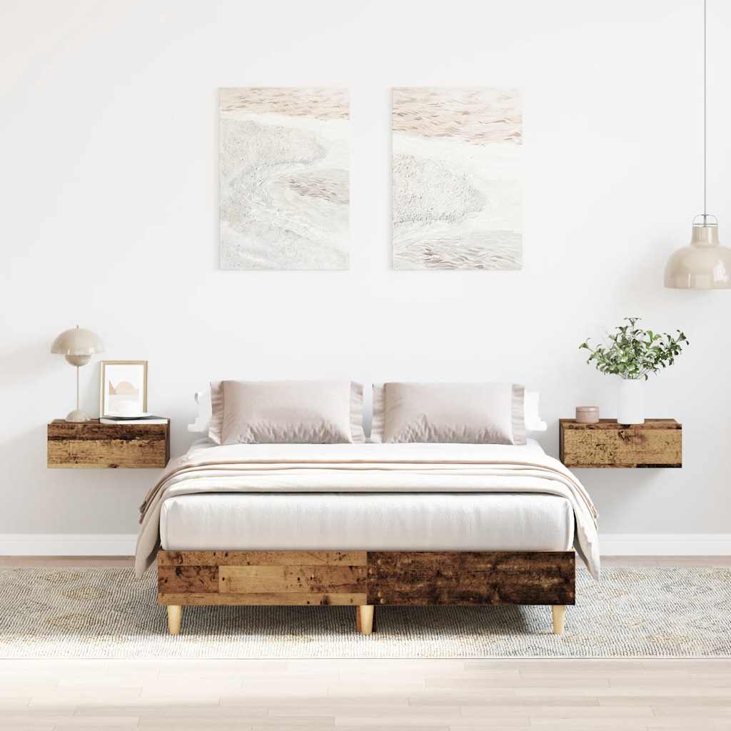 antik fa szerelt fa ágykeret matrac nélkül 120x190 cm