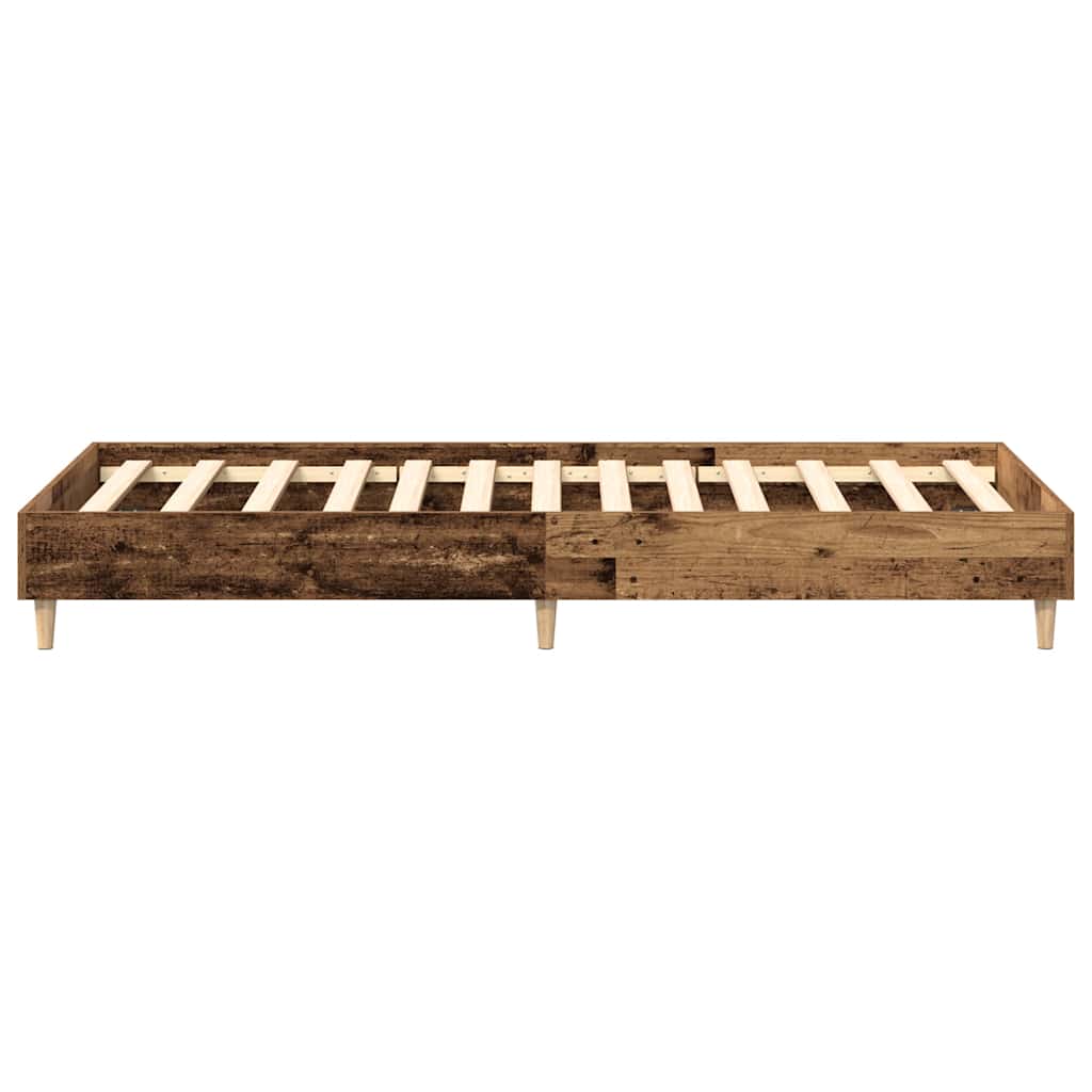 antik fa szerelt fa ágykeret matrac nélkül 90x190 cm