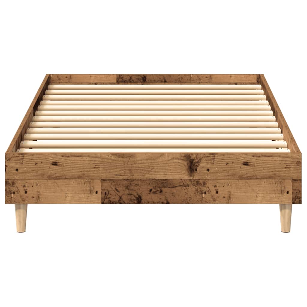 antik fa szerelt fa ágykeret matrac nélkül 75x190 cm