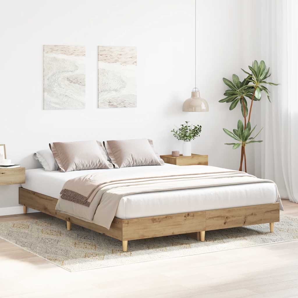 kézműves tölgy szerelt fa ágykeret matrac nélkül 75x190 cm