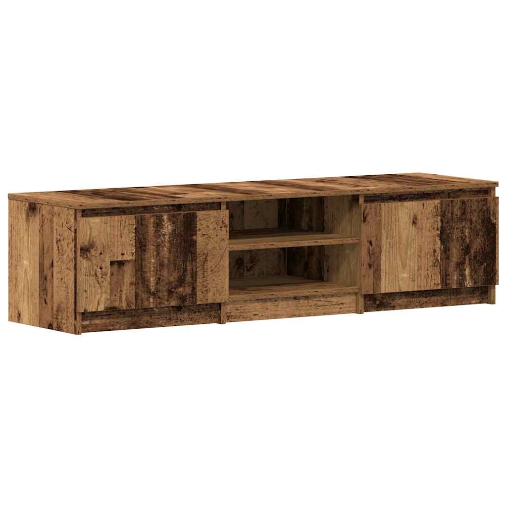 régi fa TV-szekrény 140 x 40 x 36 cm rétegelt fa