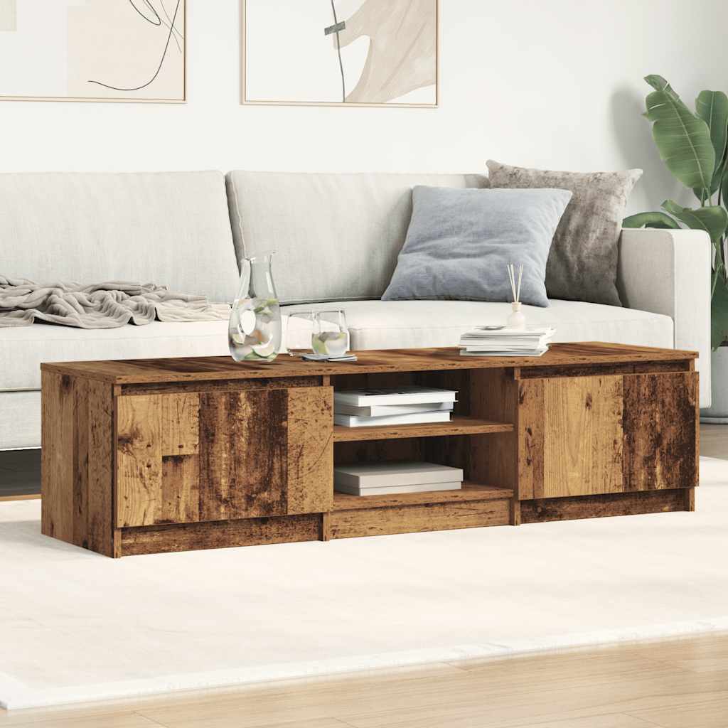 régi fa TV-szekrény 140 x 40 x 36 cm rétegelt fa