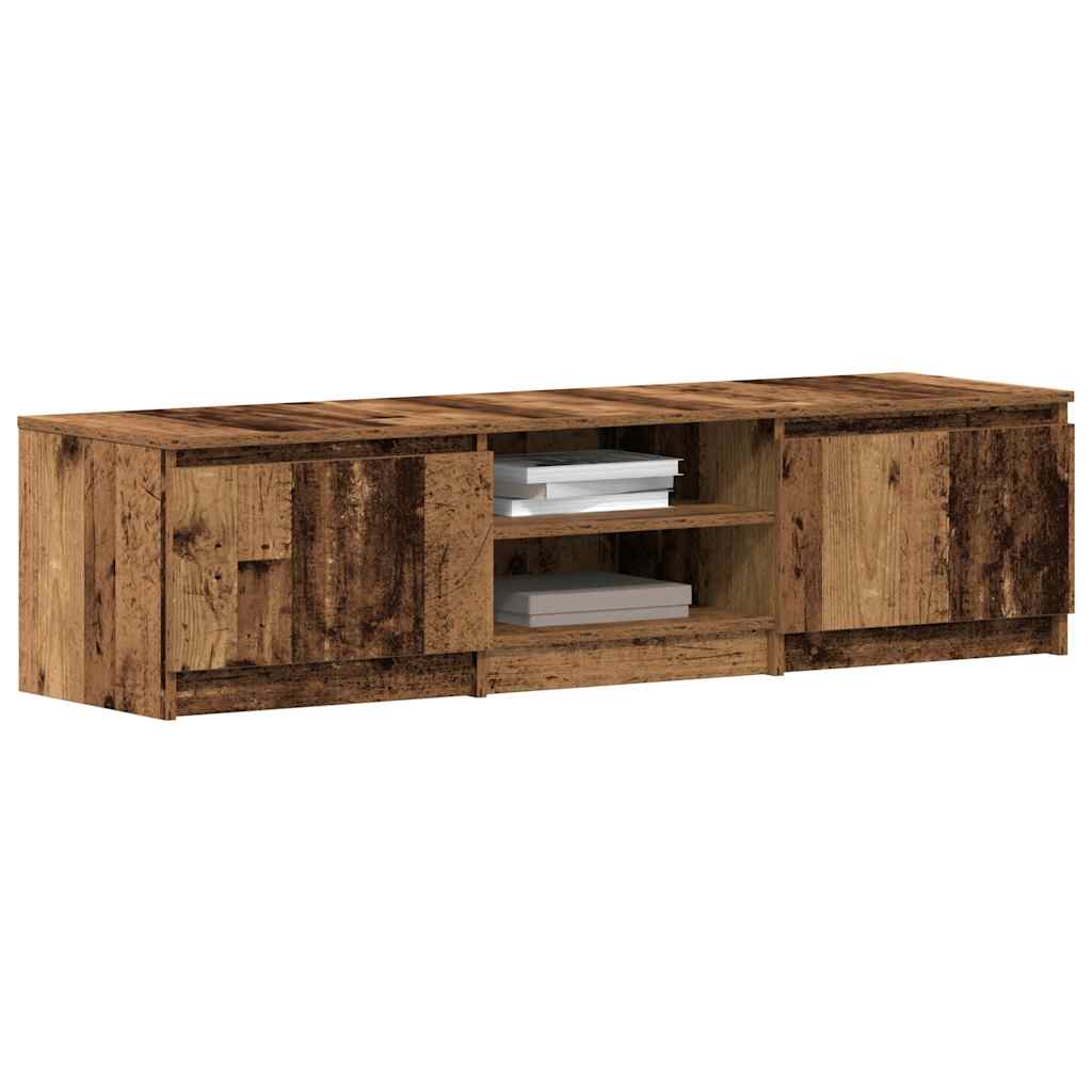 régi fa TV-szekrény 140 x 40 x 36 cm rétegelt fa