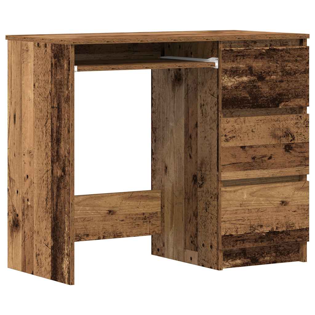 antik fa szerelt fa íróasztal 90x45x76 cm
